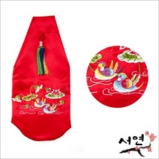 공단술병집-01 빨강/공단술병주머니/예단용품, 갑사술병집