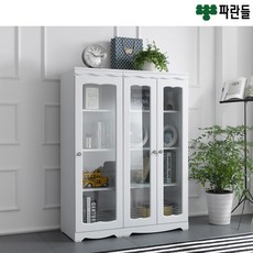 [파란들]토파즈 1300 유리문 틈새 장식장_ch, 화이트