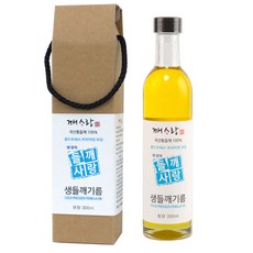 깨사랑 국산 냉압착 생들기름 300ml 선물박스 들기름, 1개