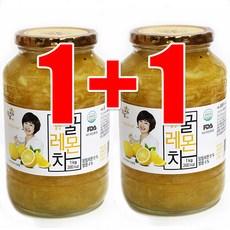 꿀레몬차 1kg 1+1(2병), 단품