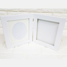 DIY세상 손찍고 발찍고, 손찍고발찍고 경첩 액자_화이트, 1개