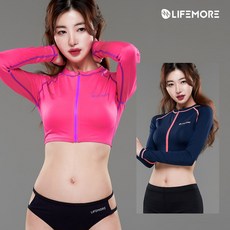 래쉬가드집업브라이트핑크