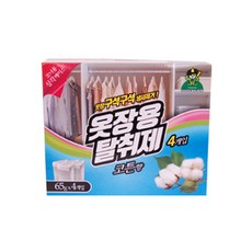 옷장용 탈취제 65g*4입 코튼향 옷장/서랍/신발장탈취제, 260g, 1개
