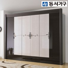 동서가구 크라운 10자 옷장세트 DF906920-2, 화이트투톤