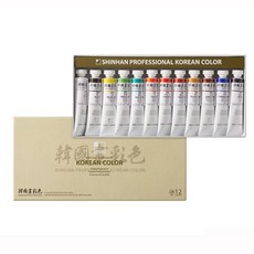 신한 한국화 물감 세트 20ml 12색, 1개