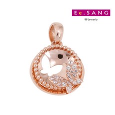 18케이포도송이유색팬던트