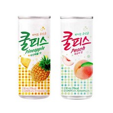 동원 쿨피스 복숭아 230ml 30캔 + 동원 쿨피스 파인애플 230ml 30캔, 60개
