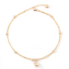 18k핑크골드하트통통발찌