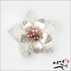 서연한복 겨울꽃 브로치겸 헤어핀