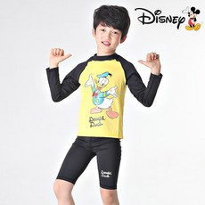 디즈니 아동용 실내 스파 비치 주니어 긴팔래쉬가드 세트수영복 DISNEY-03