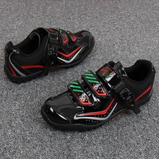 분홍슈즈 남녀 커플 자전거신발 사이클화 평페달 라이딩, 블랙, 270