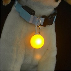 애견용 야광 Led 원형 펜던트, 분홍, 1개