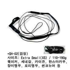 어드밴쳐 앵무새 하네스 검정 XS SH-02, 1개