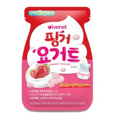 아이배냇 핑거 요거트, 딸기맛, 20g, 3개