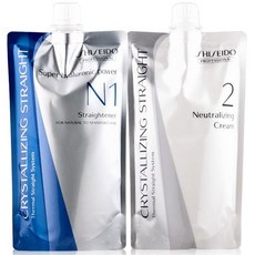 시세이도 프로페셔널 크리스탈라이징 알파H 스트레이트크림 N 일반 손상모용 1제 400ml + 2제 400ml, 1세트