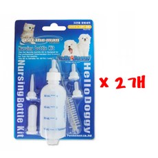(주)펫더맨 헬로도기 젖병세트 60ml 2개입 고양이 강아지 수유용, 1