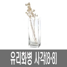 글라스코 사각화병 H8X8X20 사각화병[유리화병/유리꽃병]