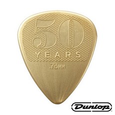 던롭 USA 50주년 골드 나일론 기타피크 442R, 0.73mm (1개)