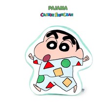 드림토이 짱구인형 파자마 라인프린트 악어 초코비 쿠션 봉제인형, 짱구 파자마라인프린트쿠션(1번)