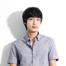 투애니위그 남자 슬림앞머리 부분가발 M자커버 앞머리가발, 자연검정, 1개