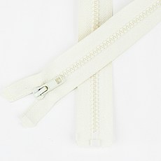 JSTrading 60cm 플라스틱 지퍼 점퍼지퍼 비슬론지퍼 5호, 아이보리