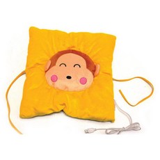 COA 동물 USB 온열 쿠션 방석 온열방석, 몽키