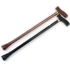 스파램 10단 간편 조절식 알루미늄 노인용 효도지팡이, 블랙(검정), 1개