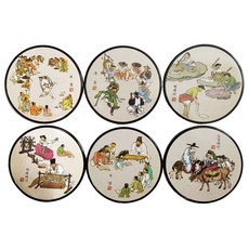 라베끄 한국전통캐릭터 컵받침 코스타셋 코스터 여자외국인친구선물 전통기념품 전통공예품 답례품 외국인선물 홈스테이선물 민예품 Korea made coaster, 김홍도(Kimhongdo), 1개