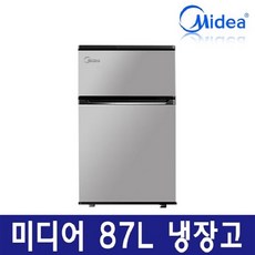 미디어 소형 냉장고 MR-87LS1 원룸 회사 1인냉장고 실버,