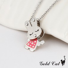 골드캣 댄싱 토깽이 미아방지 실버목걸이 CH3002, 일반각인, 1개