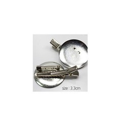 리본디자이너 카네이션부자재, 코사지부자재-02-원형더블코사지핀3개, 0cm