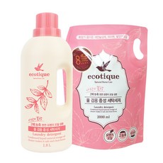 에코띠끄 울 겸용 중성 세탁세제 본품+리필, 1세트, 3.8L