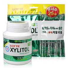 롯데 자일리톨 오리지날 용기87g + 리필115g, 1세트