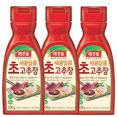 착한가격 좋은식품 해찬들)새콤달콤 초고추장 300g 용기 x 10개 달콤새콤 볶음 참깨 생선회 야채(묶음가능2개) 회/회무침/식초/오징어/물회, 단일 수량