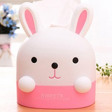 마이리빙몰 귀염귀염 토끼 휴지케이스, 핑크