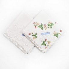 웨지우드 손수건 스트로베리 자수 WEDGWOOD