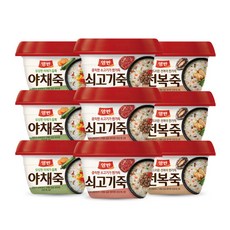 동원 양반죽 쇠고기죽287.5g 3개+야채죽287.5g 3개+전복죽287.5g 3개, 1세트