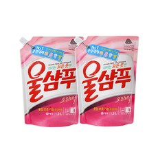 애경 울샴푸 절약형 1300ml 일반/드럼세탁기용, 2개