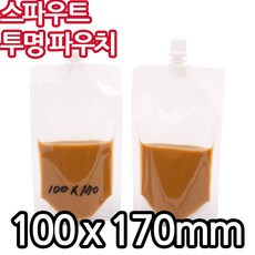 스파우트파우치/100x170mm/투명파우치/한약봉지 (스파우트(투명))
