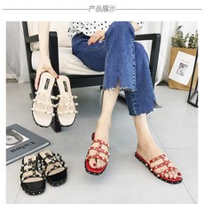 여자스터드찡장식스트랩슬리퍼 HH 571774582429