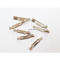 14개) 일자 브롯치핀/브로치/일자핀/일자뱃지/일자공핀/옷핀/코사지핀, 2.5cm 12개, 14개