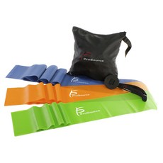 Prosource 테라피 플랫 레지스탕스 밴드 3개입, Green, Orange, Blue