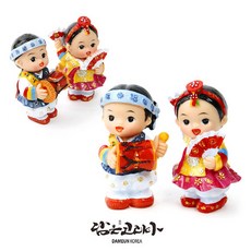 담은코리아 마블인형 전통인형 민속인형 외국인선물 한국기념품 인테리어소품, 마블인형-부채춤장구춤