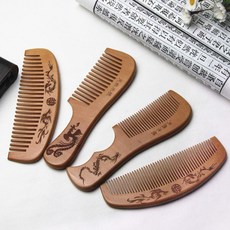아썸 복숭아나무빗 천연나무빗 머리빗 원목나무빗 탈모관리, 1개, 4종세트