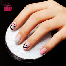 잇템샵 젤 네일스티커 셀프 네일아트 네일패치 붙이는 네일, 1개, c001.핑크파티션