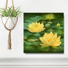 위드넷 연꽃그림액자 풍수그림 돈들어오는 꽃그림 30캔버스2 추천 완판 재입고 상품