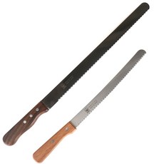 일제 니켄 톱니 빵칼 나무손잡이 바게트칼, 1개