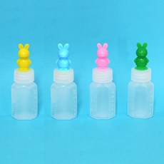 남양플라스틱 긴마개 말랑이 투약병(PE) 토끼 12cc 1봉투(약100개), 1봉