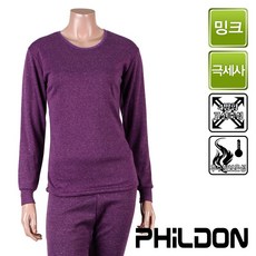 필던 롱파일 밍크 극세사 기모 여성 보온 동 내의 내복 L3225F