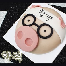 (주)예맛떡 [시험합격기획]'합격하면돼지' 앙금떡케이크(전국배송), 1kg, 1개